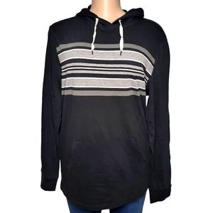 Urban Pipeline Stripe Pullover Hooded Shirt